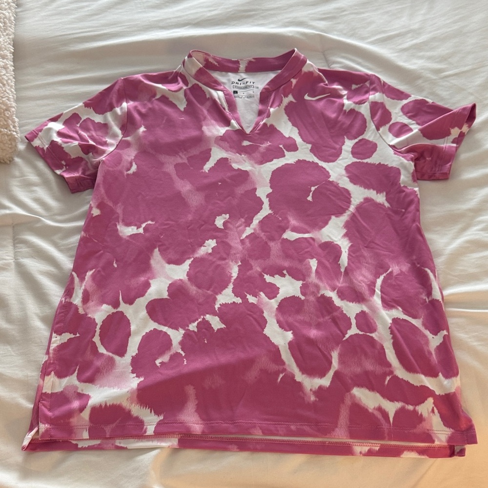 Nike Kids Pink and White Shirt
